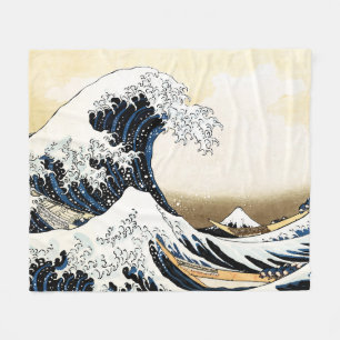 Die große Welle vor Kanagawa Hokusai, japanische K Fleecedecke