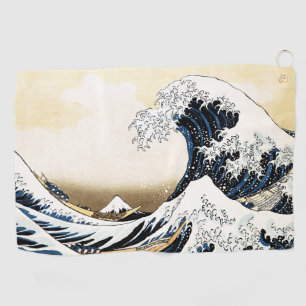 Die große Welle vor Kanagawa Hokusai, japanische K Golfhandtuch