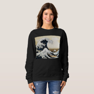 Die große Welle vor Kanagawa Hokusai, japanische K Sweatshirt