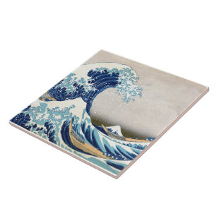 Die große Welle vor Kanagawa Hokusai Kunstwerk Fliese