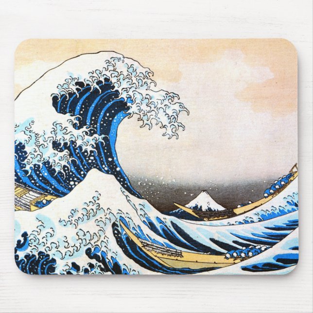 Die große Welle vor Kanagawa, Hokusai Mousepad (Vorne)