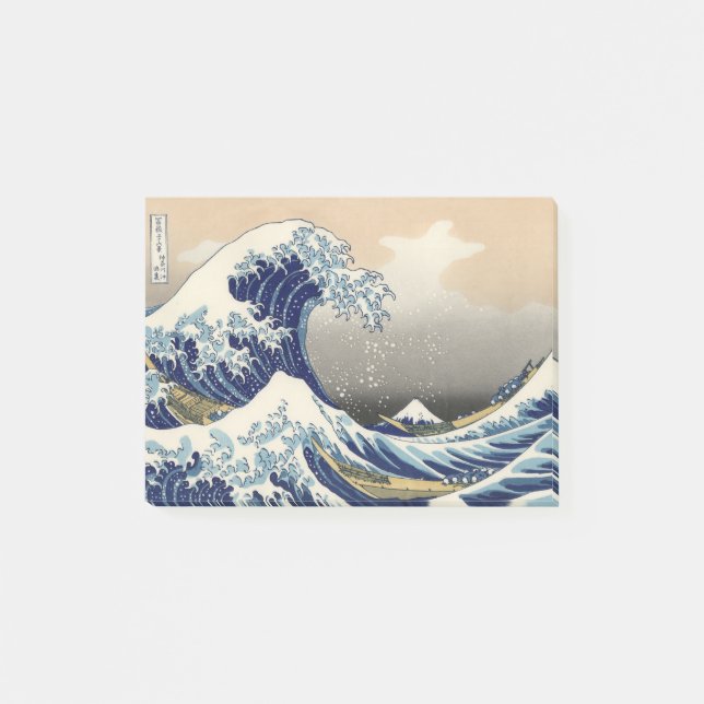 Die große Welle vor Kanagawa Hokusai Post-it Klebezettel (Vorderseite)