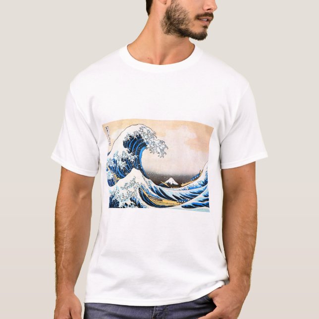Die große Welle vor Kanagawa, Hokusai T-Shirt (Vorderseite)