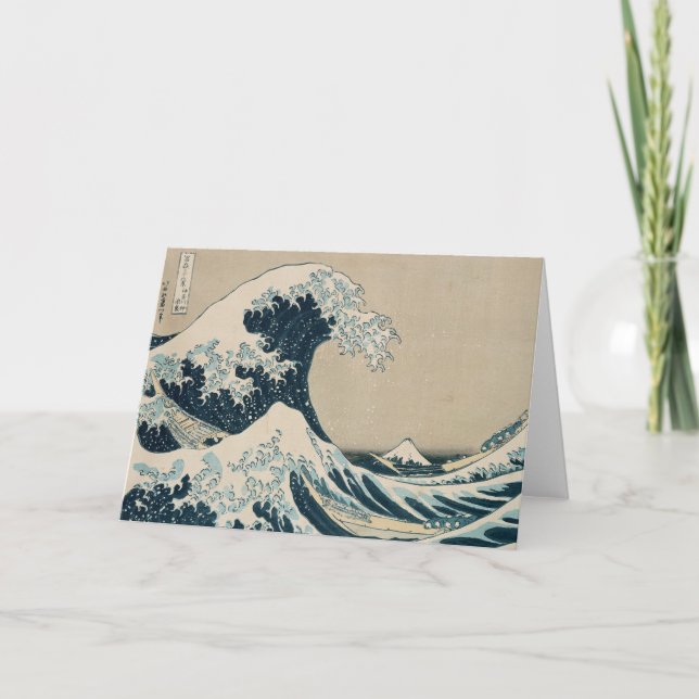 Die große Welle vor Kanagawa Karte (Vorderseite)
