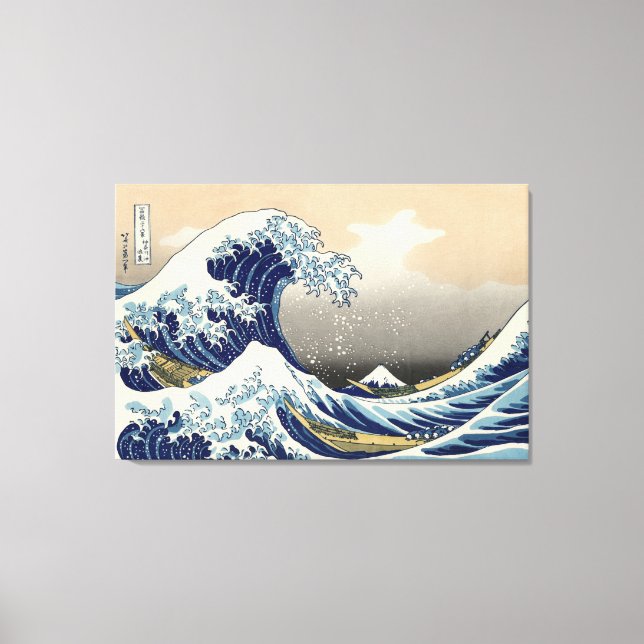 Die große Welle vor Kanagawa.Katsushika Hokusai Leinwanddruck (Vorderseite)