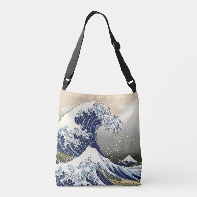 Die große Welle vor Kanagawa Katsushika Hokusai Tragetaschen Mit Langen Trägern (Rückseite)