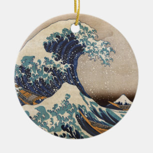 Die große Welle vor Kanagawa Keramik Ornament