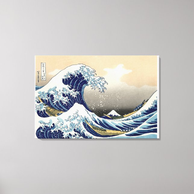 Die große Welle vor Kanagawa Leinwanddruck (Vorderseite)