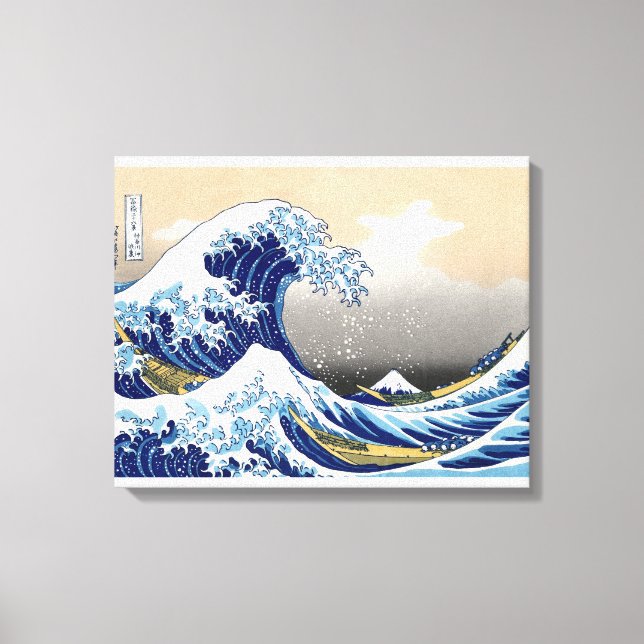 Die große Welle vor Kanagawa Leinwanddruck (Vorderseite)