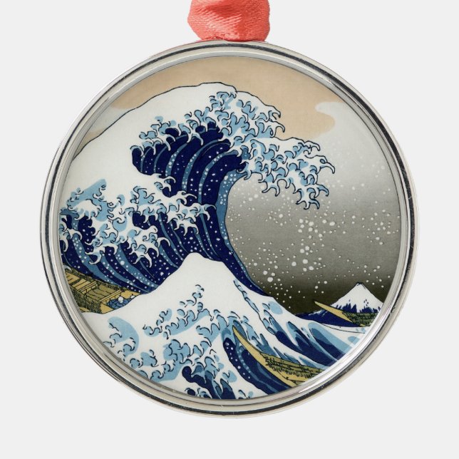 Die große Welle vor Kanagawa Ornament Aus Metall (Vorne)