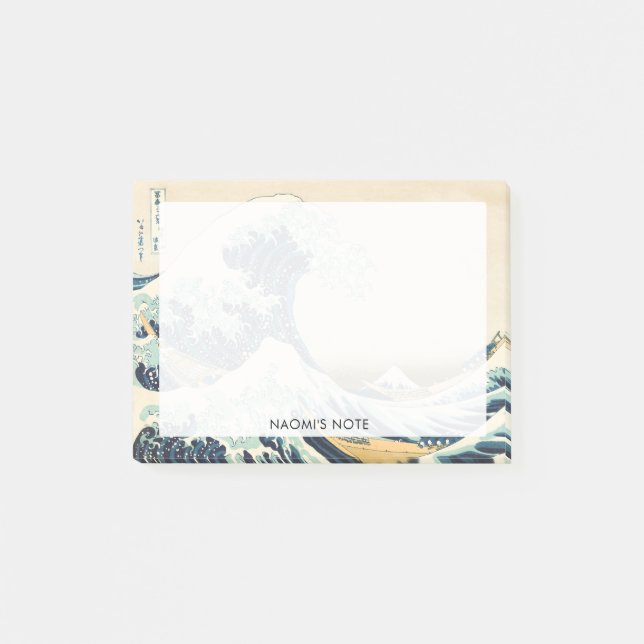 Die große Welle vor Kanagawa Post-it Klebezettel (Vorderseite)