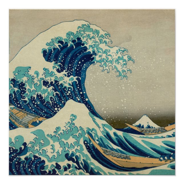 Die große Welle vor Kanagawa Poster (Vorderseite)