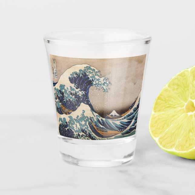 Die große Welle vor Kanagawa Schnapsglas (Vorderseite)