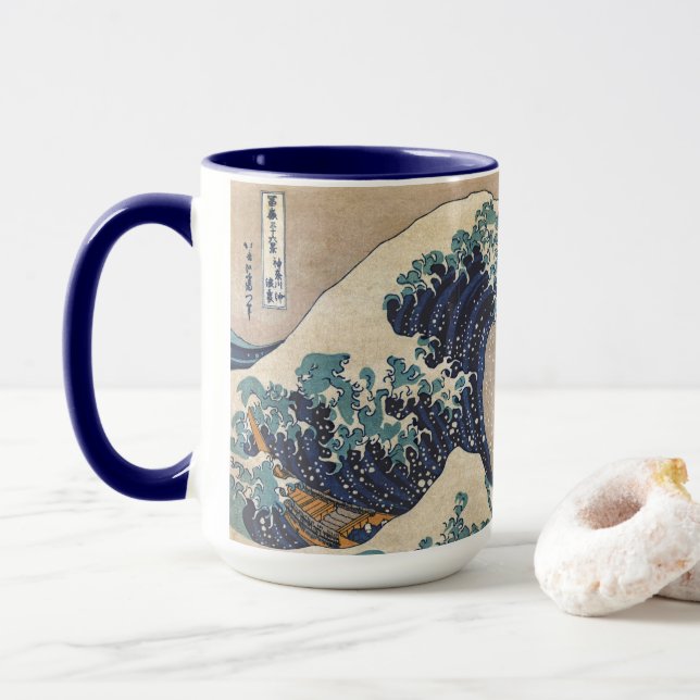 Die große Welle vor Kanagawa Tasse (Mit Donut)