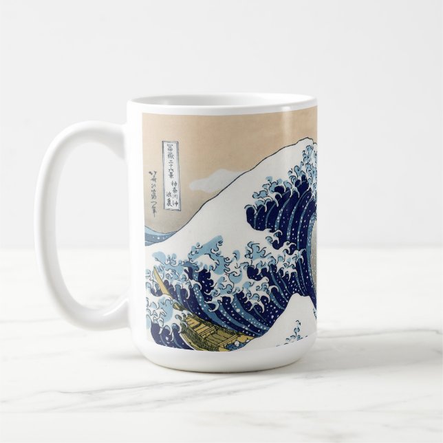 Die große Welle vor Kanagawa Tasse (Links)