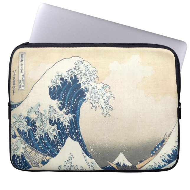 Die große Welle vor Kanagawa Ukiyo-e Japanisch Laptopschutzhülle (Vorderseite)