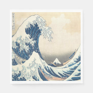Die große Welle vor Kanagawa Ukiyo-e Japanisch Serviette
