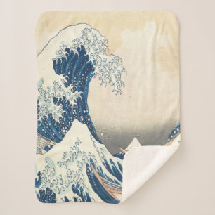 Die große Welle vor Kanagawa Ukiyo-e Japanisch Sherpadecke
