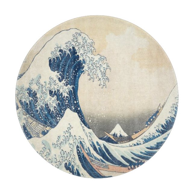 Die große Welle vor Kanagawa Ukiyo-e japanischem G Schneidebrett (Vorderseite)
