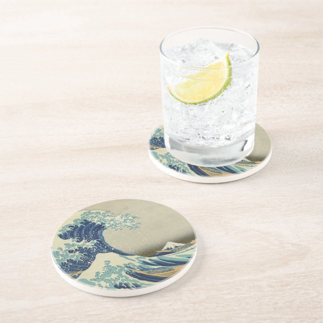 Die große Welle vor Kanagawa Untersetzer (Seite)