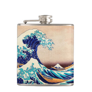 Die große Welle vor Kanagawa Vintage-Japanischer D Flachmann