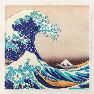 Die große Welle vor Kanagawa Vintage-Japanischer D Glasuntersetzer