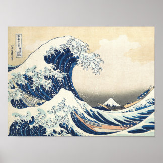 Die große Welle vor Kanagawa Vintager japanischer Poster