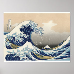 Die große Welle vor Kanagawa von Hokusai Japanis Poster