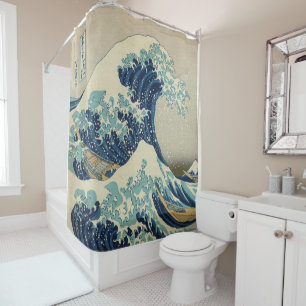 Die große Welle vor Kanagawa von Hokusai Kunst Duschvorhang