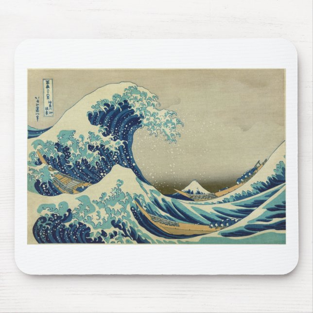 Die Große Welle vor Kanagawa von Katsushika Hokusa Mousepad (Vorne)