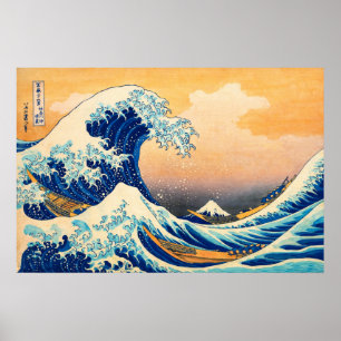 Die große Welle vor Kanagawa von Katsushika Hokusa Poster