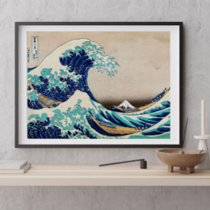 Die Große Welle vor Kanagawa von Katsushika Hokusa Poster