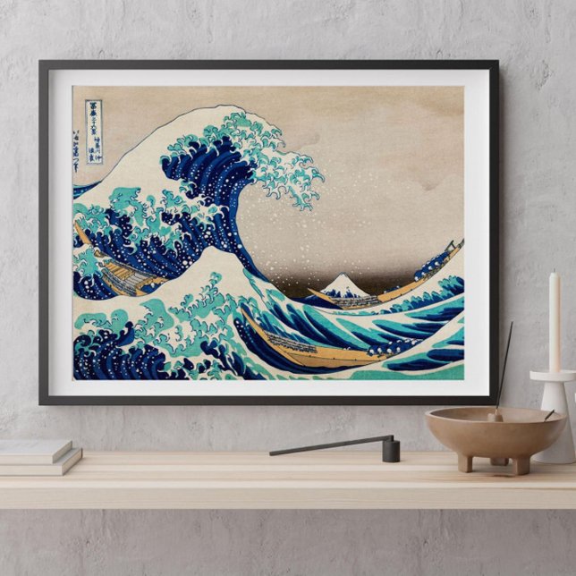 Die Große Welle vor Kanagawa von Katsushika Hokusa Poster (Von Creator hochgeladen)