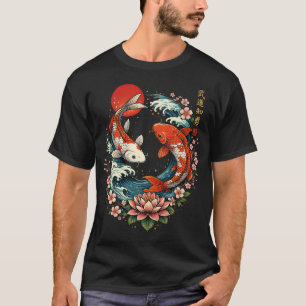 Die große Welle vor Koi-Fischen  T-Shirt