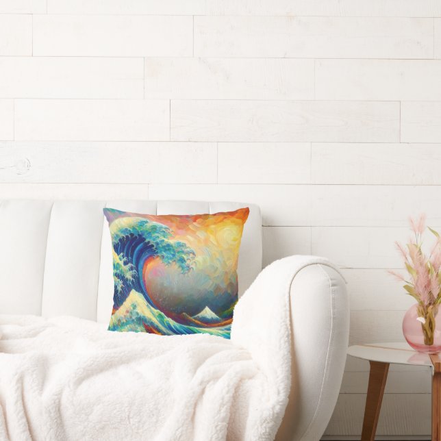 Die Große Welle, Wave off Kanagawa v4 Kissen (Liege)