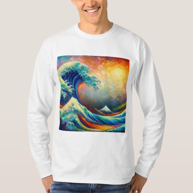 Die Große Welle, Wave off Kanagawa v4 T-Shirt (Vorderseite)