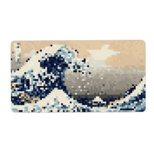 Die große Welle weg von der Bit-Pixel-Kunst