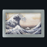 Die große Welle weg von der Japaner-Kunst Kanagawa Rechteckige Gürtelschnalle<br><div class="desc">Katsushika Hokusai die große Welle weg von Kanagawa (1830) Die große Welle weg von Kanagawa, alias die große Welle oder einfach die Welle, ist ein ukiyo-e Druck durch japanischen Künstler Hokusai, einmal veröffentlicht zwischen 1830 und 1833 Ende der Edo-Zeit da der erste Druck in Hokusais Reihe sechsunddreißig Ansichten vom Fujisan....</div>