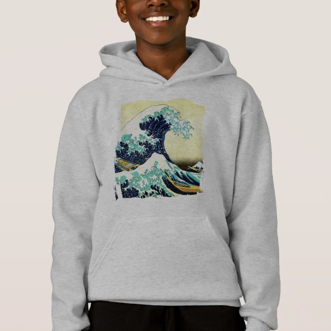 Die große Welle weg von Kanagawa (神奈川沖浪裏) Hoodie (Vorderseite)