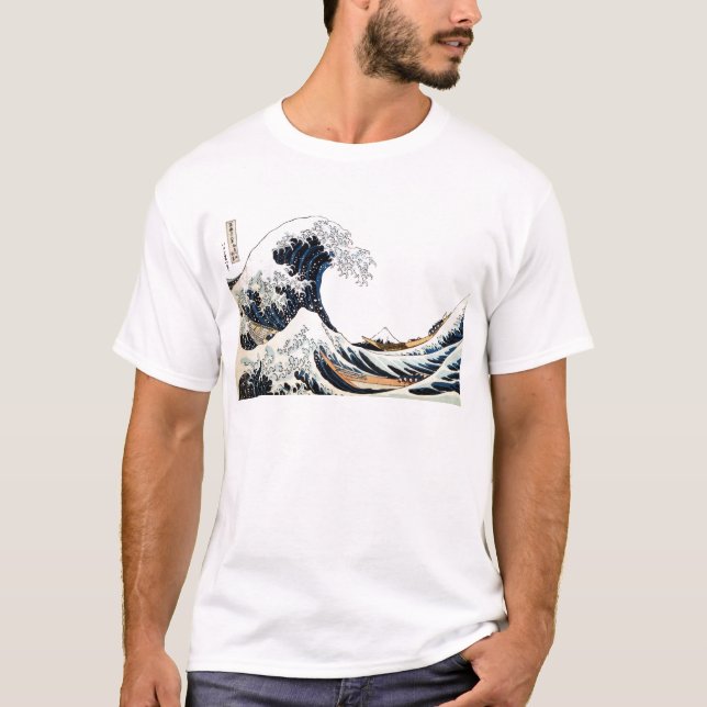 Die große Welle weg von Kanagawa der Fujisan Japan T-Shirt (Vorderseite)