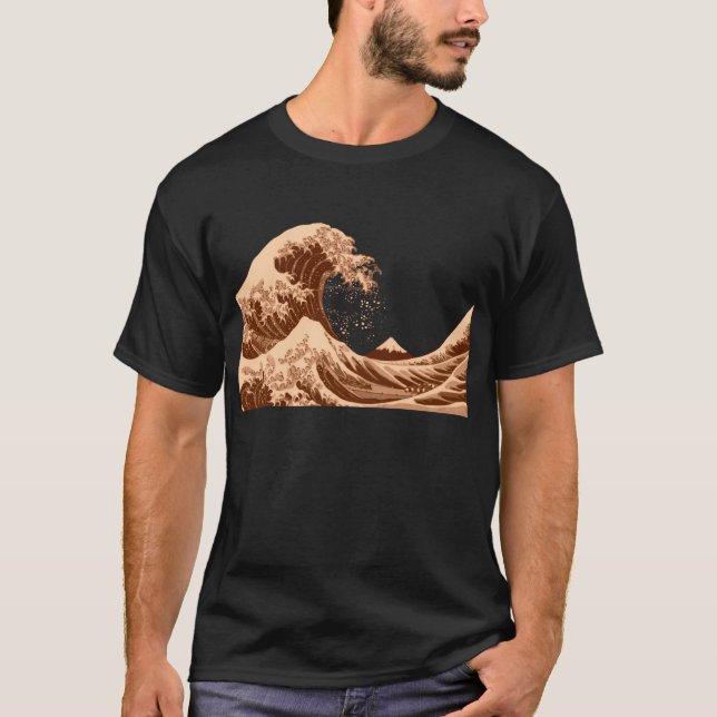 Die große Welle weg von Kanagawa der Fujisan Japan T-Shirt (Vorderseite)