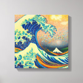 Die Große Welle, Welle von Kanagawa v2 Leinwanddruck