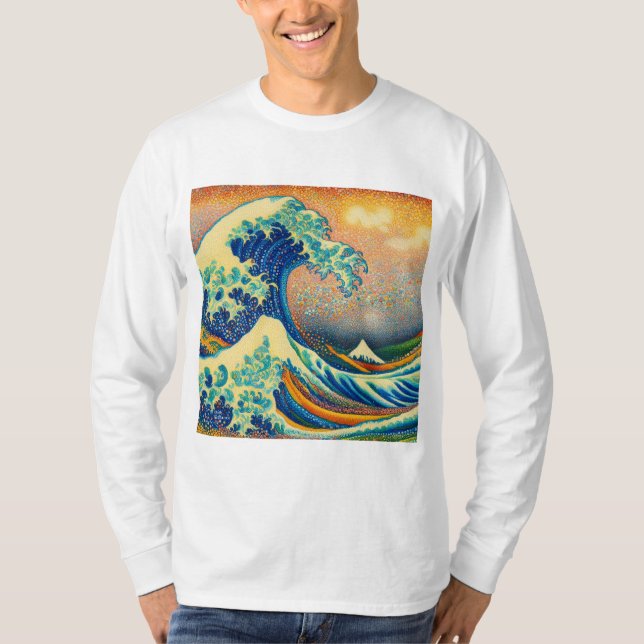 Die Große Welle, Welle von Kanagawa v2 T-Shirt (Vorderseite)