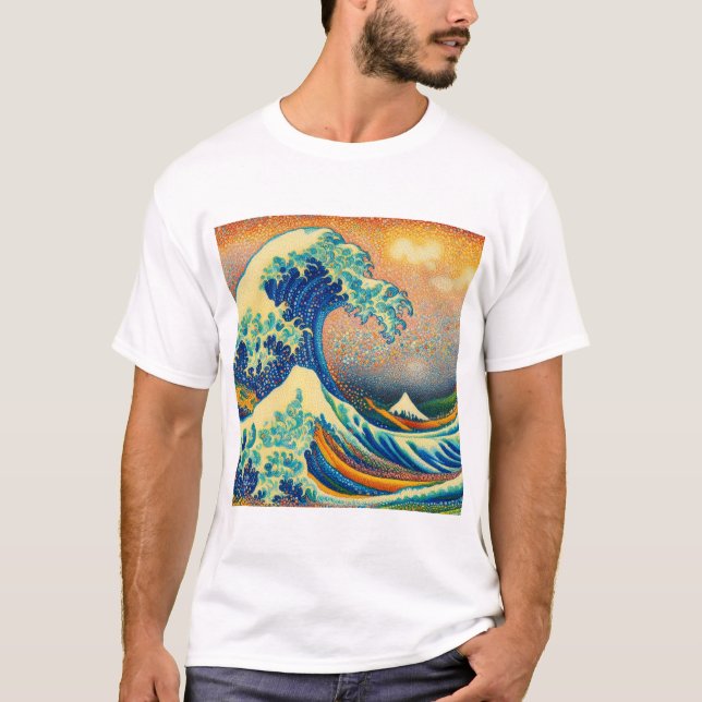 Die Große Welle, Welle von Kanagawa v2 T-Shirt (Vorderseite)