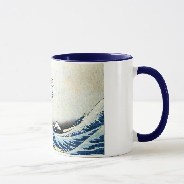 "Die große Wellen-" japanische Malerei von Hokusai Tasse (Rechts)