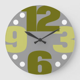Die große Zeit - Oliven Wanduhr