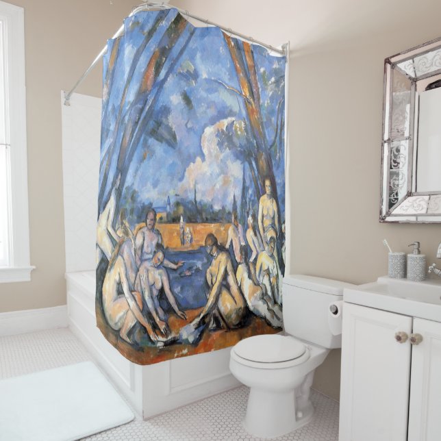 Die großen Bäder des Duschvorhangs Paul Cézanne Duschvorhang (Beispiel)
