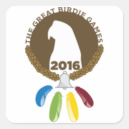 Die Großen Birdie Spiele 2016! Quadratischer Aufkleber