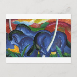 Die großen blauen Pferde von Franz Marc Postkarte