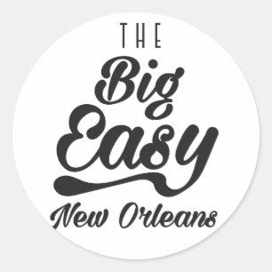 Die großen, einfachen New Orleans Runder Aufkleber